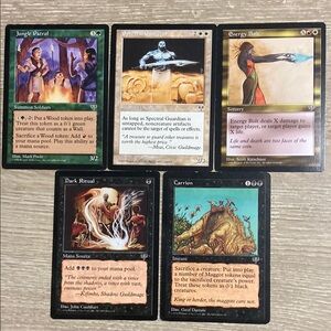 Vintage 1996 Magic the Gathering (MTG) Mirage Set of 5
